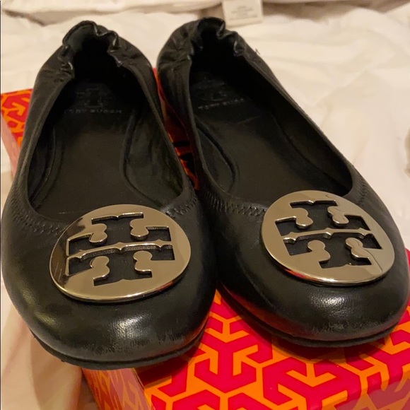 Tory Burch Classic Reva Ballet Flat Sz 8 - Picture 2 of 5